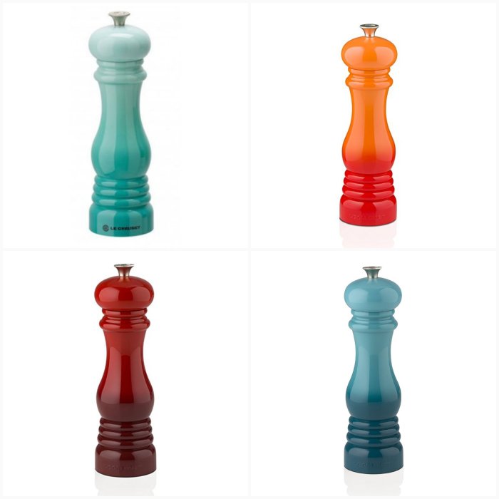 Le Creuset 鹽粒研磨罐/胡椒研磨罐 櫻桃紅/火焰橘/加勒比海藍/薄荷綠 特價1080元