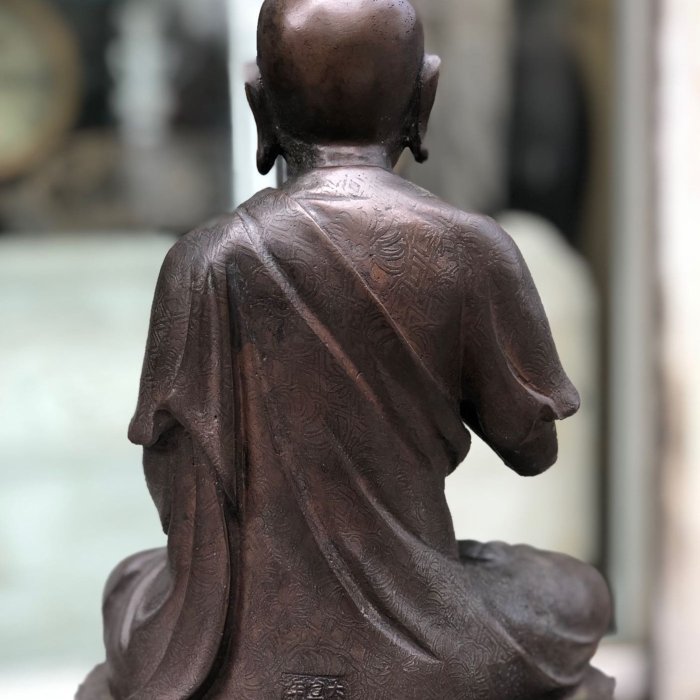 佛像古董，「大明宣德年製」在銘，高2⃣️9⃣️cm，重3800克 A monumental gilt-bronze figure of Panjarnata Mahakala, Mark