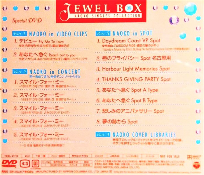 河合奈保子 JEWEL BOX～NAOKO SINGLES COLLECTION 降價出清】 河合奈保子Naoko Kawai ~JEWEL BOX〜Naoko Singles