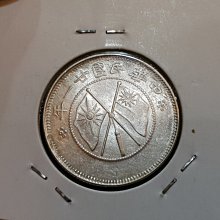 維軒小舖~錢幣】 代售民國21年, 雲南省造, 雙旗貳角銀幣, 未使用---橘