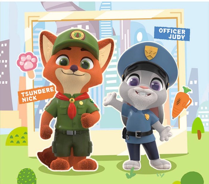 ［現貨合售-確認款］正品 TOPTOY 迪士尼 瘋狂動物城 童年照相館 公仔 警服 朱迪 傲嬌 尼克