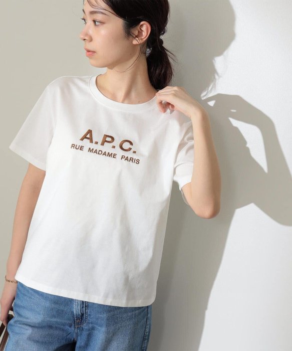 A.P.C. × BEAMS 別注 RUE MADAME 山東: A.P.C. × Demi-Luxe BEAMS / 別注rue madame/精緻立體刺繡短T