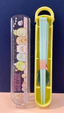 【震撼精品百貨】角落生物 Sumikko Gurashi~SAN-X 外出餐具組-黃#72424