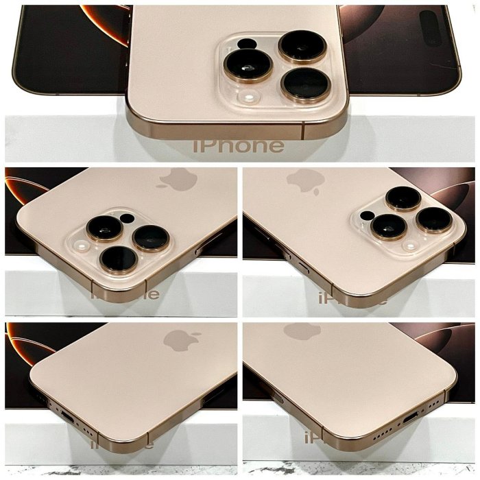IPHONE 16 PRO 128G 沙漠金 二手機 中古機 附發票 手機出租 高雄【米米科技】M4271