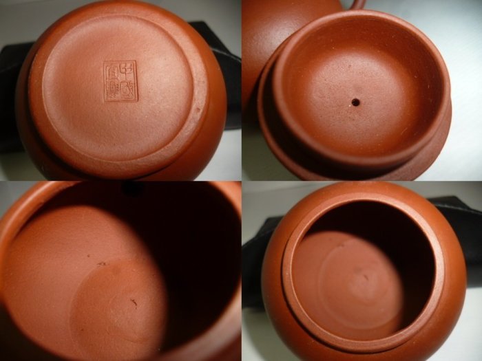 60年代末期外銷四六章「中國宜興」 平底矮肚純紅泥水平標準壺(俗稱:紅