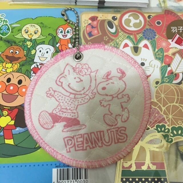 日本 動漫 snoopy 史奴比 扭蛋/吊飾/杯墊 (粉色)