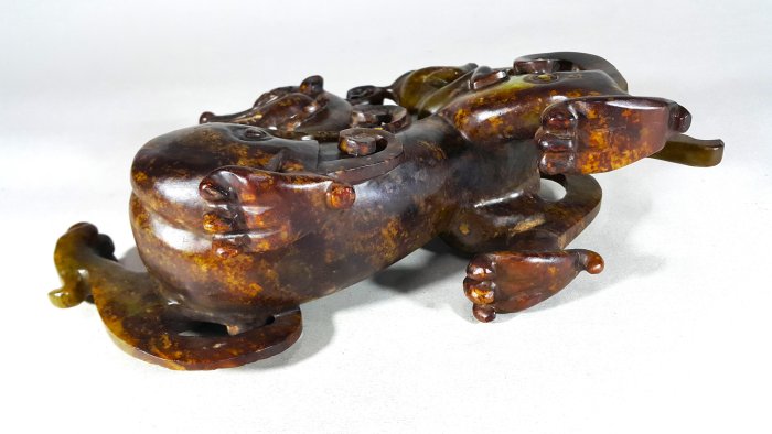 実業家コレクト放出 和田玉貔貅 寸法約8.5cm×約3.5cm ( 0 置物 新疆