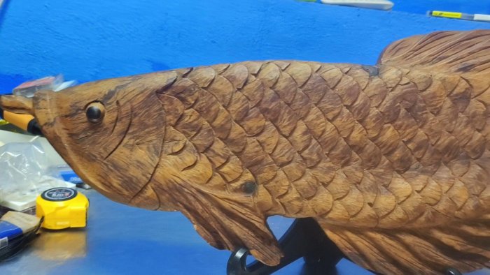 木雕擺飾金龍魚擺件老木雕大型收藏| Yahoo拍賣