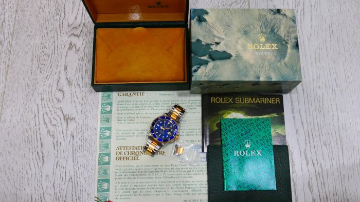 【超好價】罕見極美品T25藍面ROLEX勞力士16613盒單全16803 116613LB 116613參考