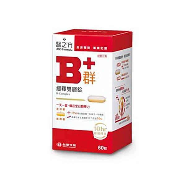 【2件$699】Drs Formula 臺塑生醫 醫之方 緩釋B群雙層錠(60錠)【小三美日】※禁空運 DS003156