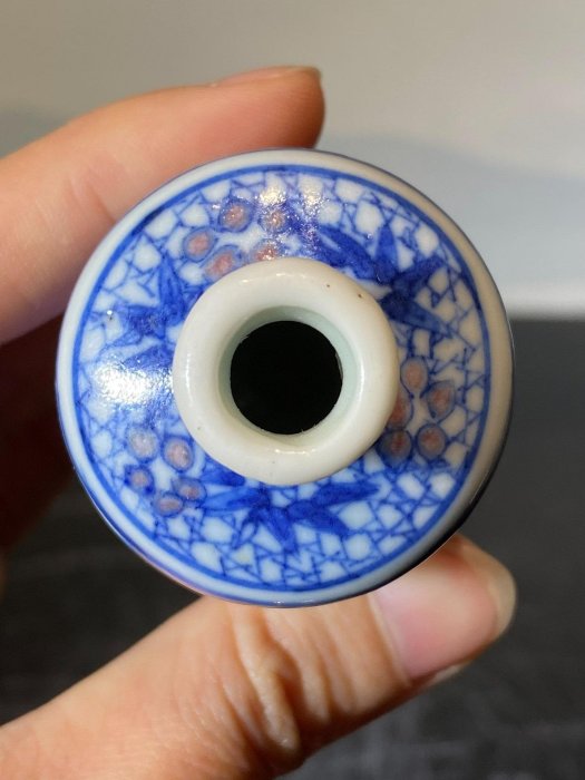 清 雍正年製在銘  染付珊瑚蓋銀杓 青花釉裡紅鼻煙壺 年代物本物保証 古美術 181134-499x477.jpg