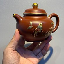 顧景舟掇只紫砂壺紅泥手工精雕花鳥原礦68料網孔九孔出水新藏家必備