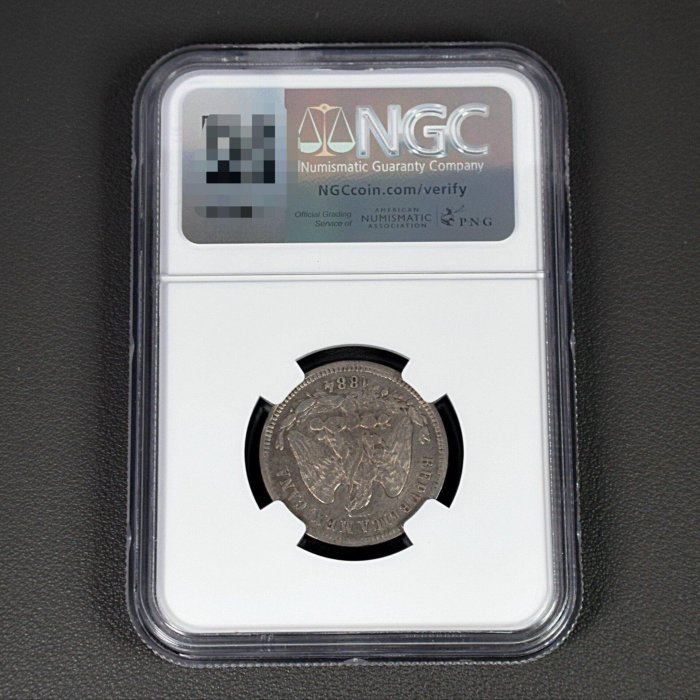 嚴選墨西哥1884年25分天平鷹洋HO M NGCXFD，稀有古錢珍藏推薦，世界
