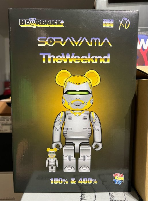 空山基Hajime Sorayama X The Weeknd Bearbrick 400% + 100% 官網正品