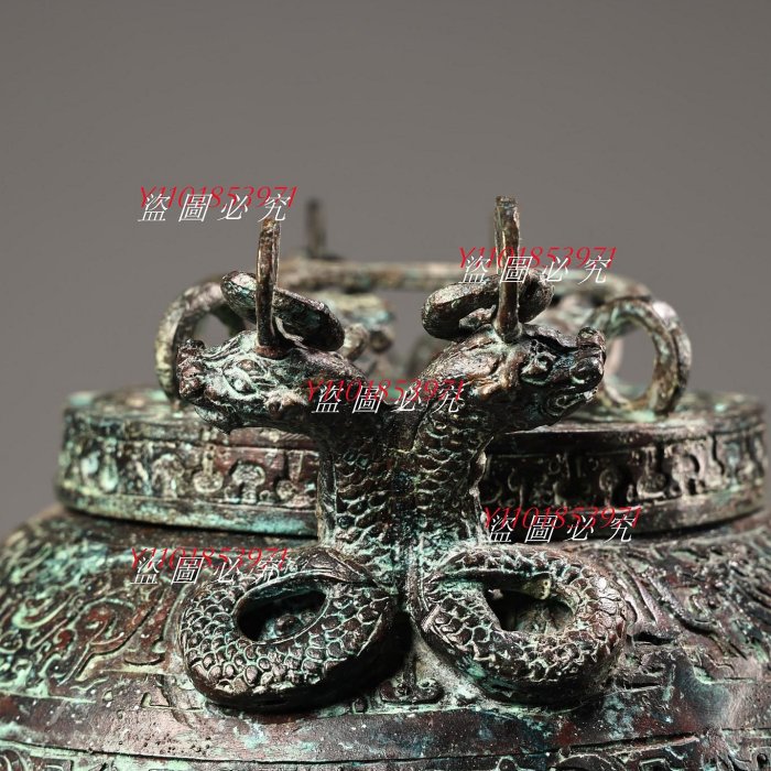 珍品舊藏收青銅器獸面紋吊熏香爐圓鼎工藝精湛器型款式重2700克高20厘米
