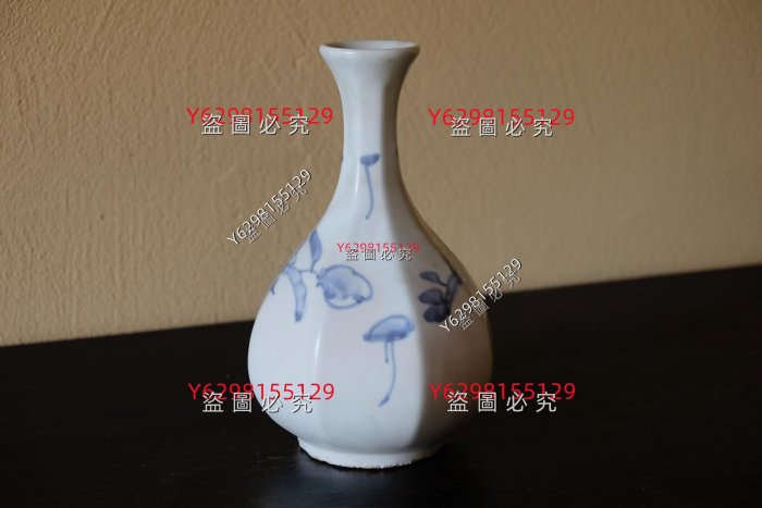 李朝 青白瓷 19世紀李朝白瓷染付青花面取瓶德利染付高麗青瓷李朝青瓷分院窯提