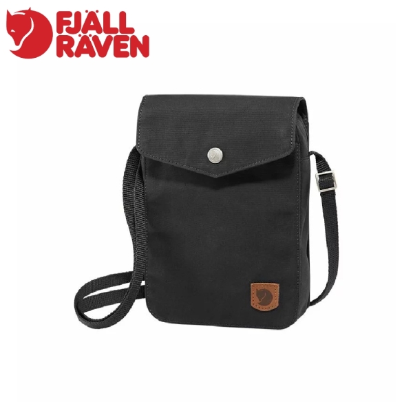 【Fjallraven 小狐狸 瑞典Greenland Pocket旅行隨身袋《黑》】/側背包/小背包