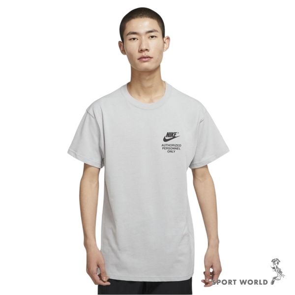 Nike 短袖上衣 男裝 棉質 寬鬆 灰【運動世界】DM6428-077