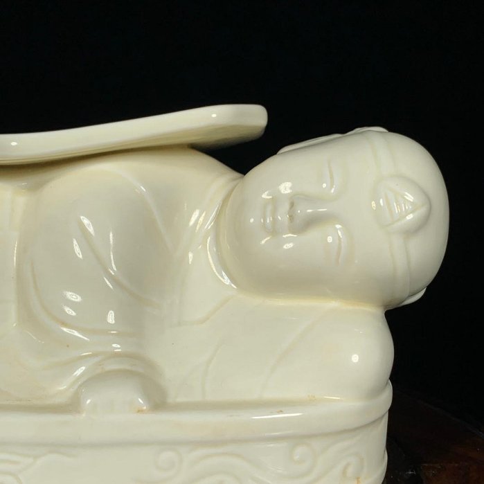 宋定窯刻花卉紋童子枕，高13直徑30CM NO254353 | Yahoo拍賣