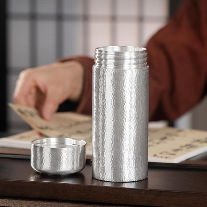 全銀杯子999純銀水杯內外全銀男士純手工一體內外銀杯九龍銀杯| Yahoo拍賣