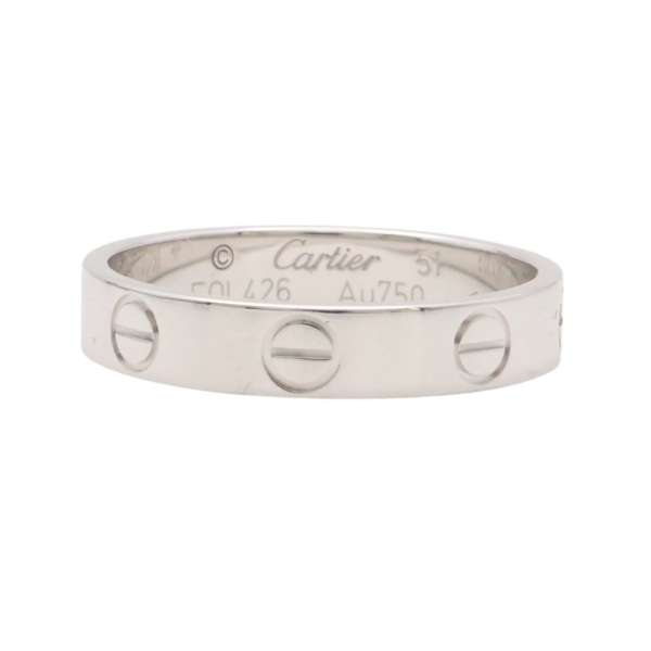 Cartier 卡地亞 Love 戒指 18K白金 51 二手精品 【二手名牌BRAND OFF】