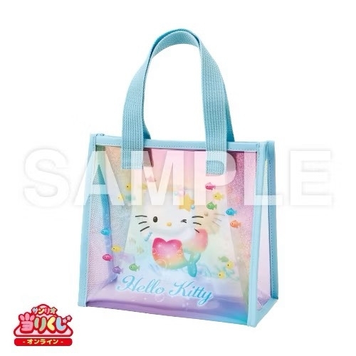 【震撼精品百貨】凱蒂貓 Hello Kitty~日本SANRIO三麗鷗 KITTY美人魚一番賞 透明手提袋-藍*18212