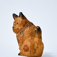 但馬木彫松田一戯「福犬」木雕作品十二干支戌狗置物古董物古道具古 但馬木彫松田一戯「福犬」木雕作品十二干支戌狗置物古董物古道具古
