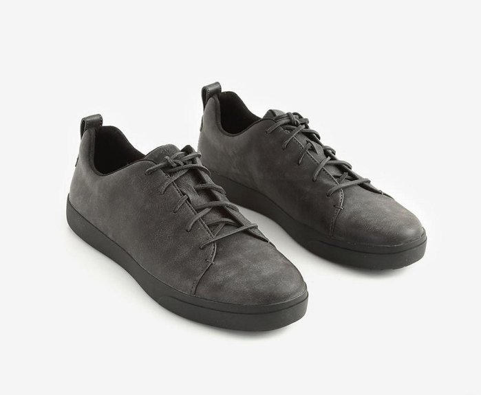 Roots女鞋-派克皮革網球鞋 黑色7.5 (熱銷絕版款)全新原廠公司貨 贈Roots品牌環保購物袋 暢貨出清【清瘋玩趣】