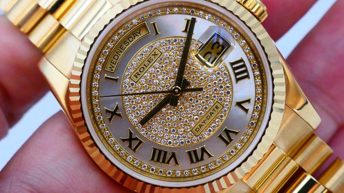 【美好時光】ROLEX勞力士 118238原裝滿天星釋出!單錶一只RSC洗油保養完成( 128238 18238參考)