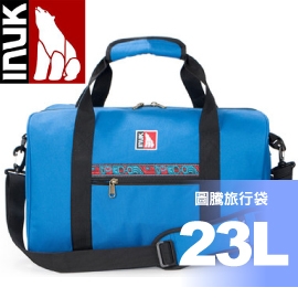 【INUK 加拿大 23L圖騰旅行袋可斜背《深寶藍》】IKB12812185030/旅行袋/行李袋