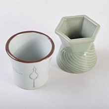 韓國美術慶安窯青磁白磁鶴文蓋置一雙共箱V8649 | Yahoo拍賣