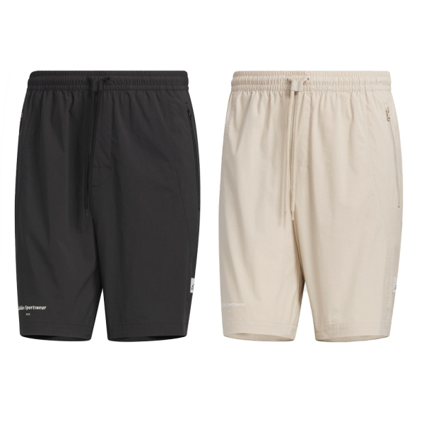 Adidas 男裝短褲拉鍊口袋黑/米【運動世界】IP4956/IP4957