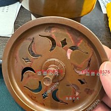 中古日本回流高岡銅器已故金工名家蓮田修吾郎朱銅/斑紫銅香爐。斑紫銅