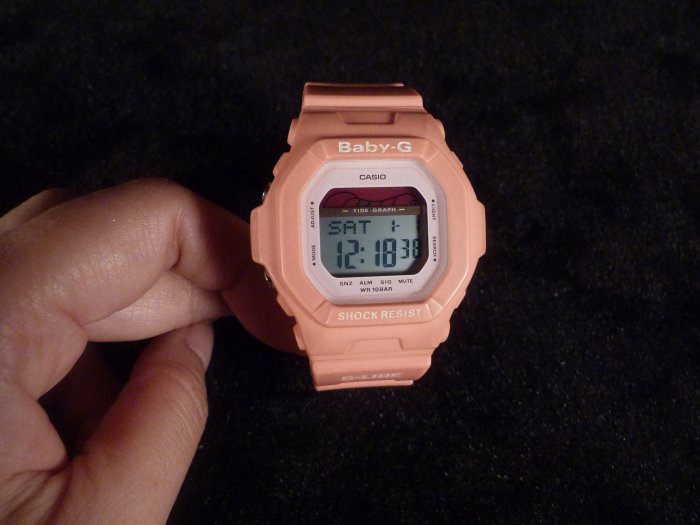 古玩軒~二手CASIO 卡西歐Baby-G shock resist BLX 5600(非OMEGA歐米茄.卡迪亞.浪琴.大海馬)WWW987
