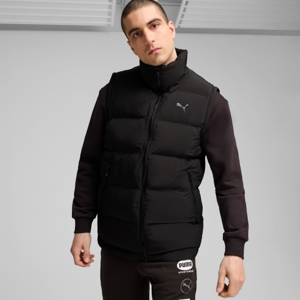 PUMA 背心 MONO VEST 黑 保暖 鋪棉背心 男 62646801