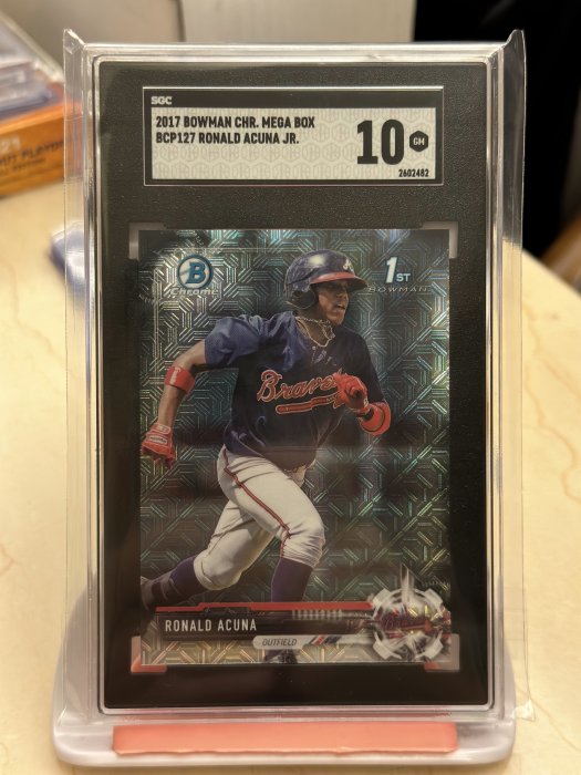 SGC 10分 滿分2017 Bowman Chrome RONALD ACUNA Mega Box BCP127