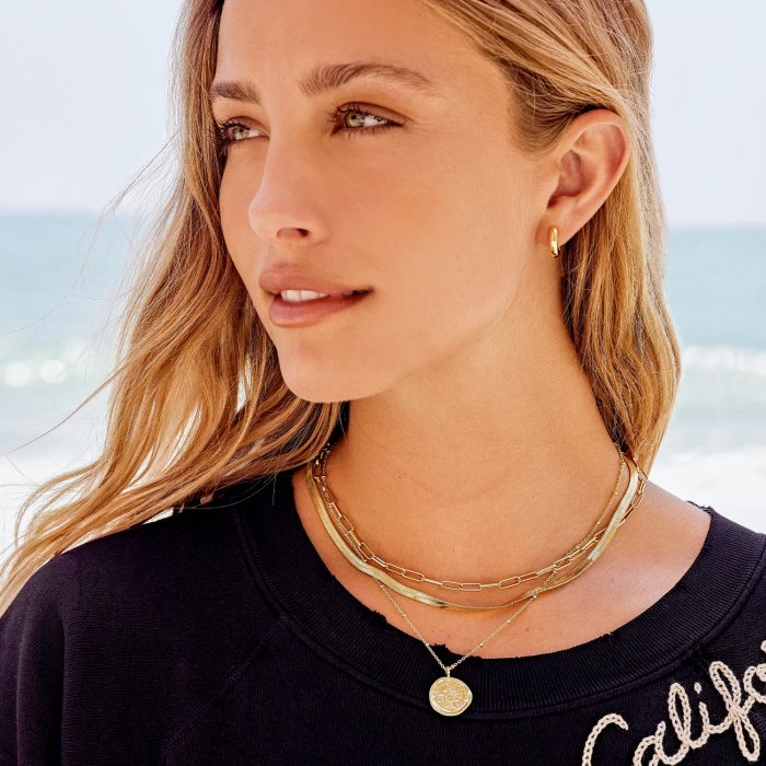 GORJANA 方形金色項鍊 簡約鎖扣項鍊 迷你款 Parker Mini