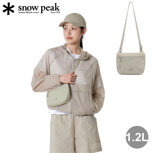 【Snow Peak 韓系日本 Cample 口袋斜掛小包 1.2L《淺米色》】S26ZUCSB17/側背包/Sacoche包