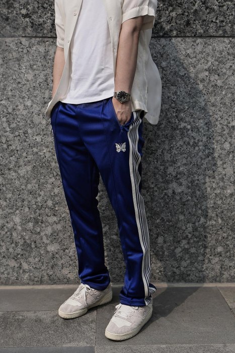 Needles 24SS Narrow Track Pant - OT229 藍日系運動蝴蝶修身