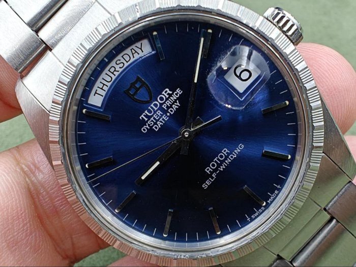 【美好時光】罕見盒單全特殊面ROLEX龍頭底蓋老TUDOR帝舵Daydate 94510 唯一勞血統鋼款DD!