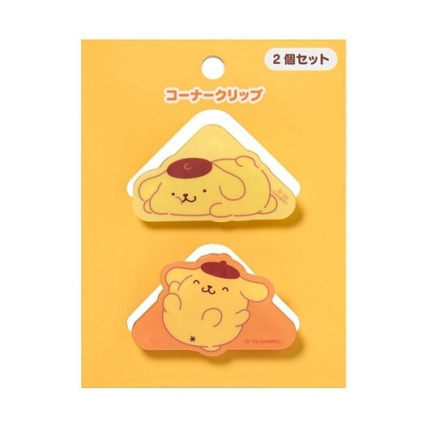 【震撼精品百貨】Pom Pom Purin 布丁狗~日本SANRIO三麗鷗 布丁狗造型直角檔案夾2入組-趴姿*59874