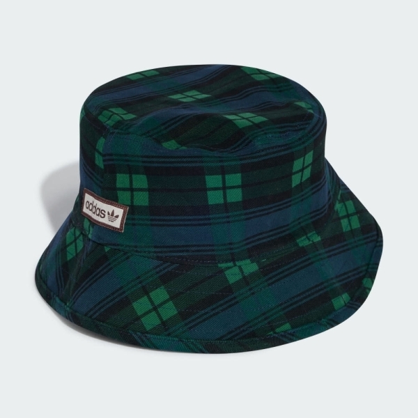 ADIDAS 漁夫帽 TARTAN BUCKET 藍綠 格紋帽 帽子 IY1543