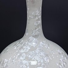前田喜代范創作日本五雲窯結晶釉花瓶，大尺寸全新品，附陶歷與原木盒