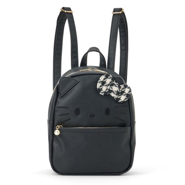 【震撼精品百貨】凱蒂貓 Hello Kitty~日本SANRIO三麗鷗 KITTY造型皮質後背包-2025千鳥格*28260