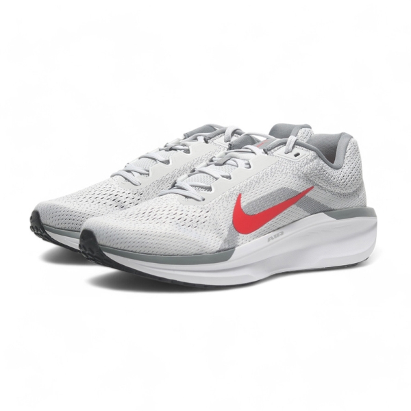 NIKE 慢跑鞋 AIR WINFLO 11 白灰 紅勾 緩衝 路跑 男 FJ9509-005