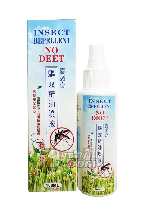 【元氣一番.com】喜諾奇防蚊驅蚊噴霧100ml 幼兒全家  ◎不含DEET、植物萃取完整安全配方