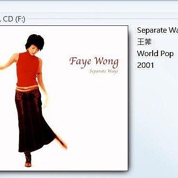 ╭✿㊣ 絕版典藏二手王菲FAYE WONG 正版裸片CD【Separate Ways】日劇