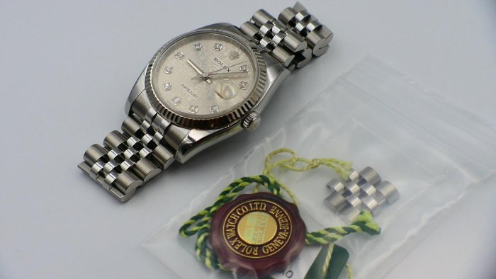 【美好時光】ROLEX勞力士116234包臺大鑽電腦面 單錶一隻錶節全長 ( 16234 126234參考)