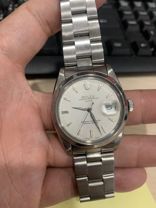 超美品表頭全部當代原裝Rolex 1501 1570機芯超美 剛洗油保養完畢 代用鋼帶