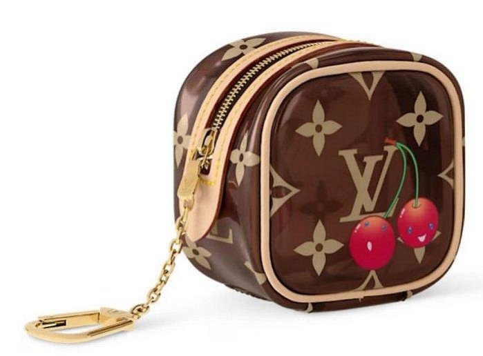 LV lvx村上隆 M14943 Coin Purse Cube Transparent Cherry Monogram 櫻桃小零錢包🍒